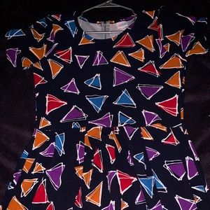 Navy Triangle Lularoe Amelia 2XL